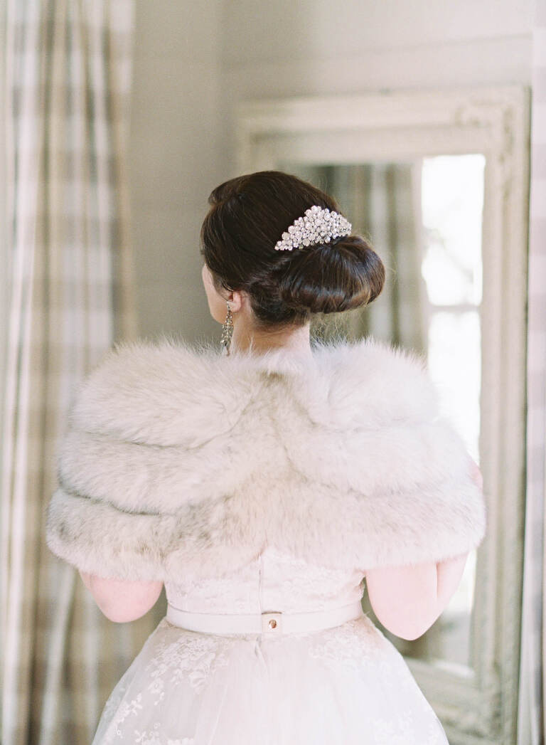 Winter Wedding Style with Arctic fox fur